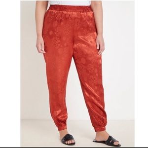 Eloquii Rust Orange Relaxed Joggers Elastic Waist With Pockets Size 24
